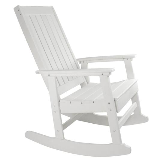 White All Weather Recycled Plastic Outdoor Rocking Chair